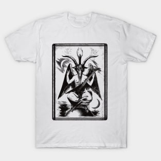 Baphomet arrow guitar black transparent T-Shirt